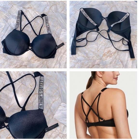 NWT VICTORIA'S SECRET SWIM Set Shine Strap Bombshell Add-2-Cups Push-Up Bikini - Picture 3 of 11